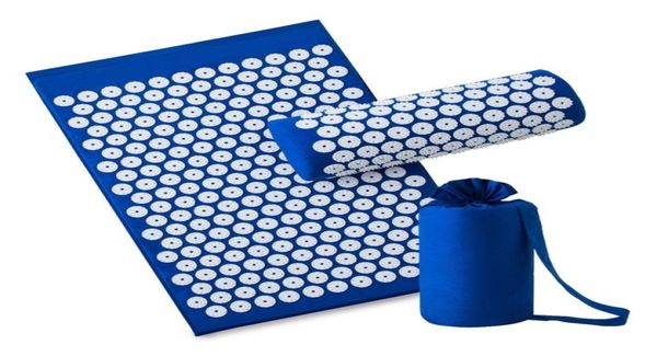 

back neck pain relief and muscle relaxation shakti massager acupressure mat and pillow set9818503