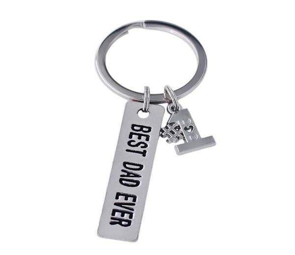 

popular father039s day gift keychain metal ancient silver label engraving dad ever pendant keyring love father jewelry2620546, Slivery;golden