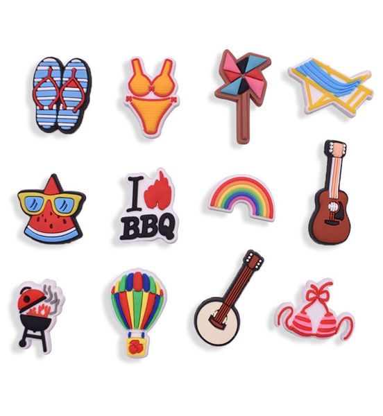 

summer beach shoe charm decoration accessories pins for charms buckle buttons2836064, White;pink
