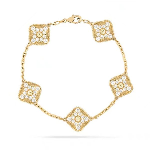 

designer bracelet clover bracelet designer jewelry bracelets designer for women classic luxury brand 18k gold chain bracelet valentine', Black
