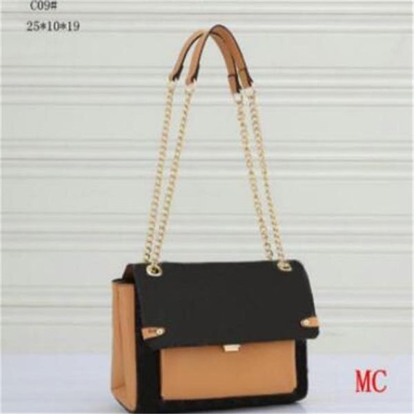 

women chain shoulder bags retro chains leather handbags girl fashion cross body printed totes classic crossbody clutch purse walle305t