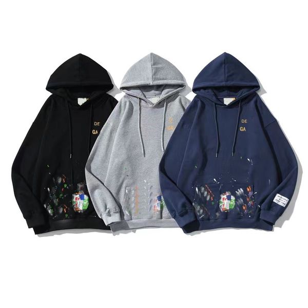 

mens hoodie designer hoodie sweatshirt for men and women autumn fashion letter print painting casual pullover loose hoodies various styles s, Black