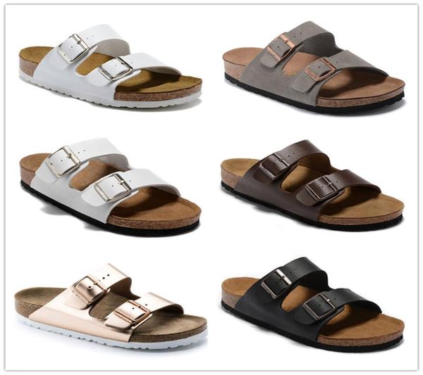 

2022 birk arizona gizeh sell summer men women flats sandals cork slippers casual shoes print mixed colors size us3157701639, Black