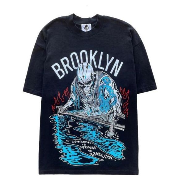 

brand t-shirt summer mens female designer letters loose street clothing fashion black and white luxury clothing street cartoon printed cloth, White;black