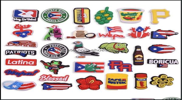 

shoe parts accessories shoes soft rubber puerto rico decoration buckle for charms pins buttons drop delivery 2021 i9geh1056404, White;pink