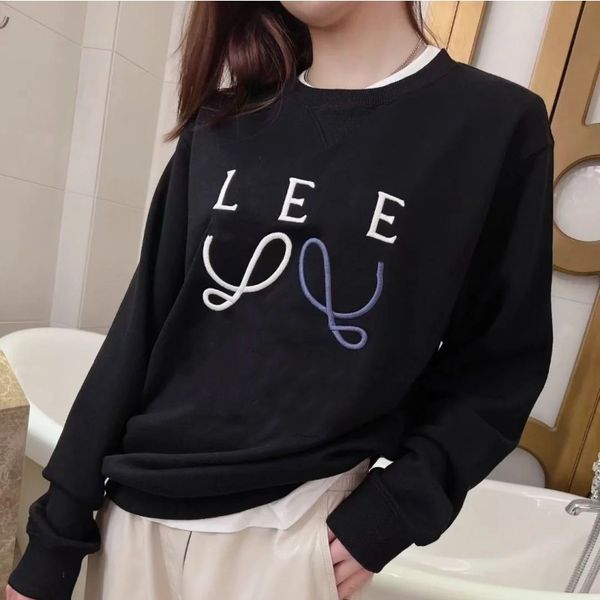 

sweatshirts mens hoodie classic letter embroidery women designer pullover hoodies long sleeve hooded logo o neck mens woman tee lady femme, White;black