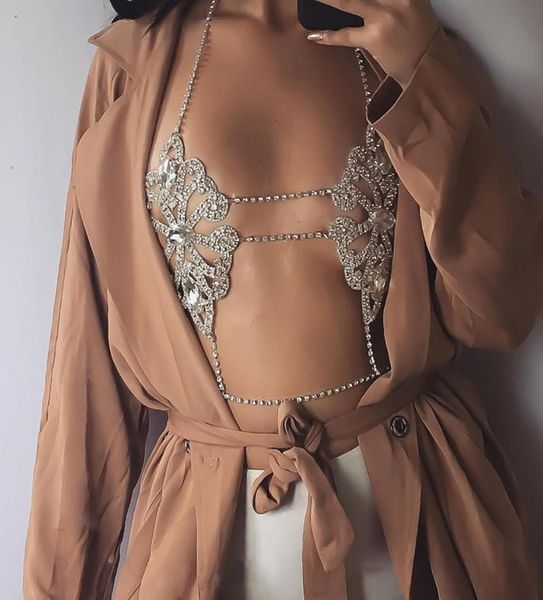 

kmvexo 2017 fashion statement jewelry flowers body necklace chain bra necklace summer boho luxury brassiere women bijoux4845430, Silver