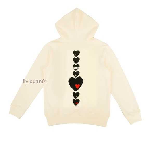 

play hoodie designer men's hoodies fashion hearts badge long sleeve hoodie trend cotton sweatshirts women's clothing couple hoodi, Black