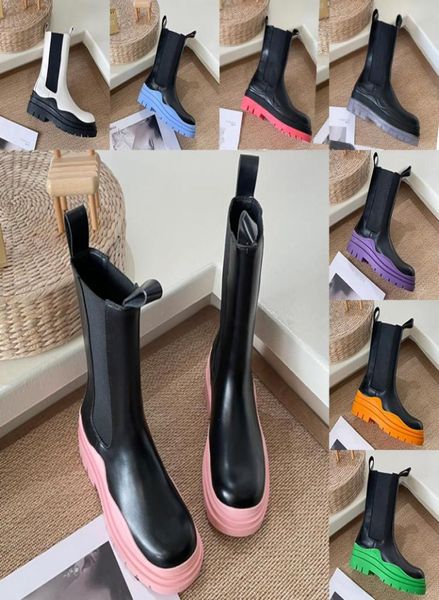 

2023 women boots s tire boot high men women chelsea platform ankle booties designer womens shoes triple white seasalt black clearsole mens s