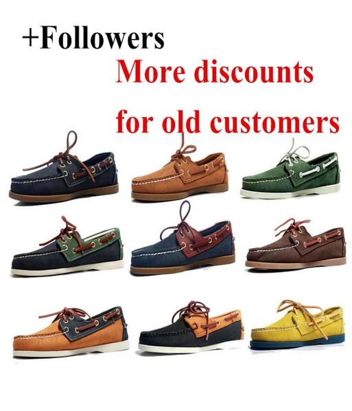 

mens casual genuine leather docksides deck lace up moccain boat loafers shoes driving fashion plus size handmade shoes2103739, Black
