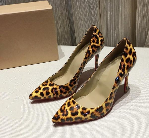 

leopard dress shoes snake patten  colors pointed toe luxury party women shoe 85cm 105cm stiletto heels pumps size 35423761366, Black