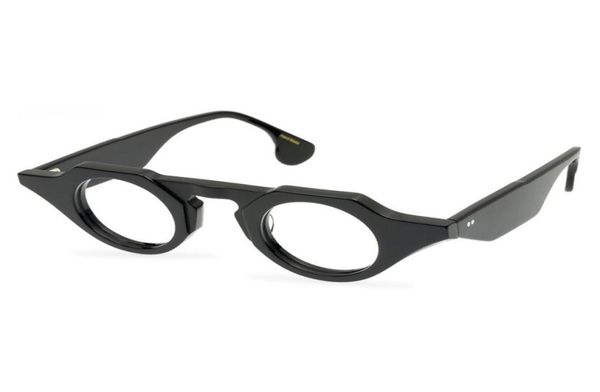 

men optical glasses frame brand thick spectacle frames vintage fashion round eyewear for women unique decorate handmade myopia eye5517934, Silver