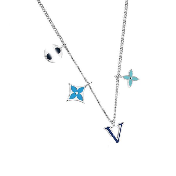 

multi style designer necklace classic luxury necklace pendant women girls necklaces womens 18k gold plated letter pendant fashion jewelry ac, Silver