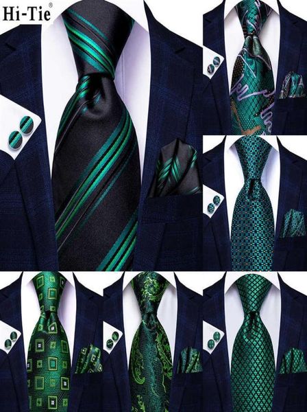 

mens teal green tie floral paisley silk wedding necktie pocket square set party business fashion designer drop hitie h1018273r9578996, Blue;purple