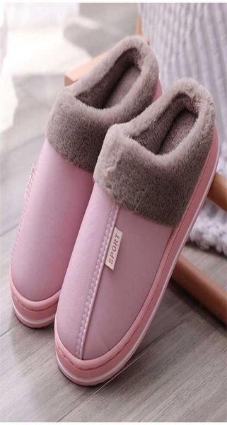 

mcckle women039s home slippers plush warm house shoes for women nonslip soft winter indoors bedroom couples floor slipper 21128506086, Black