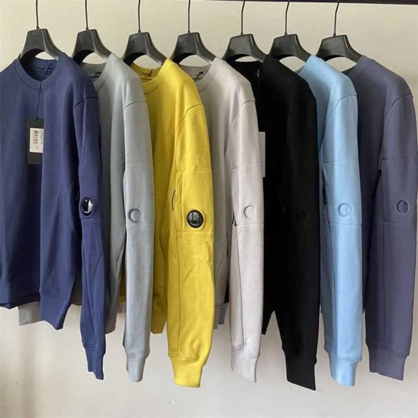 

22ss men one lens glasses jacket brand hoodies casual lon sleeve jumpers desiner cp sweatshirt mens hood o-neck pullover287, Black