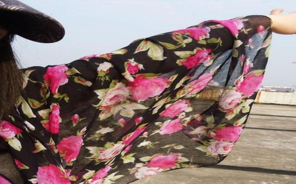 

floral sarongs beach scarf wraps shawl size 180110cm 12pcslot 27086508322, Blue;gray