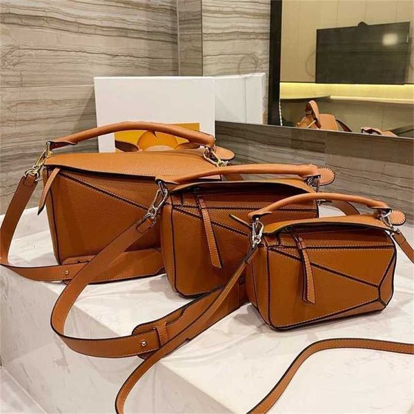 

luxury handbags designers lowe bag 2023 new mini soft leather geometric spliced women's crossbody handbag pillow women clutches casual