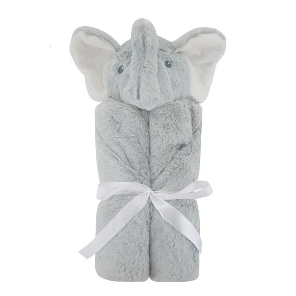 

blankets swaddling baby plush blankets stroller comforter winter born bed sheet grey elephants kid boy girl swaddle wrap cobertor infantil q