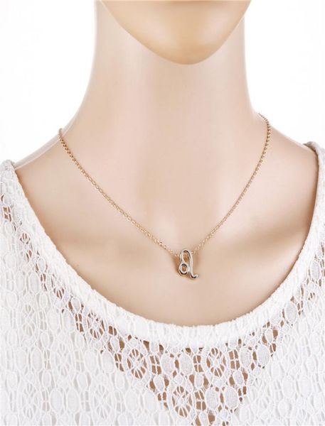 

12 horscope signs necklace silver gold chains constell necklaces pendant women fashion jewlery will and sandy7788630