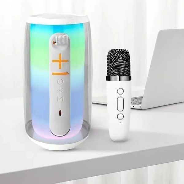 

s Portable pulse Bluetooth waterproof speaker S Pulse 6 Full color screen LED lights Bass music Wireless microphone karaoke speakers