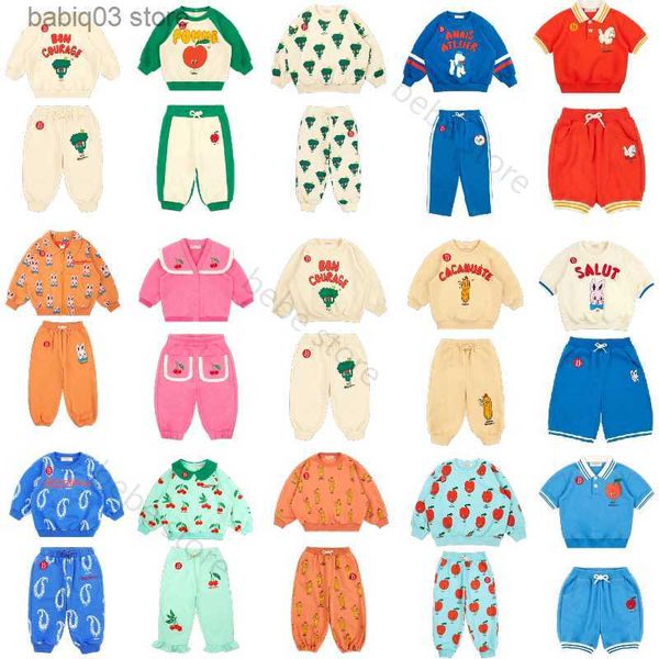 

clothing sets bebe store bebe store 2023 children mosaic contrast suit treasures leisure joker loose sweater. kids clothes t230907, White
