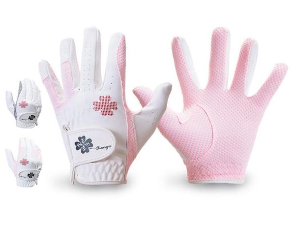 

golf gloves women 1pair of pu leather breathable silicone particles antislip and wearresistant fashion sport5279392, Black