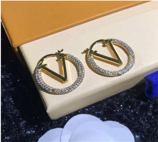 

2022 fashion gold hoop earrings for lady women party wedding lovers gift engagement jewelry for bride1009796, Golden;silver