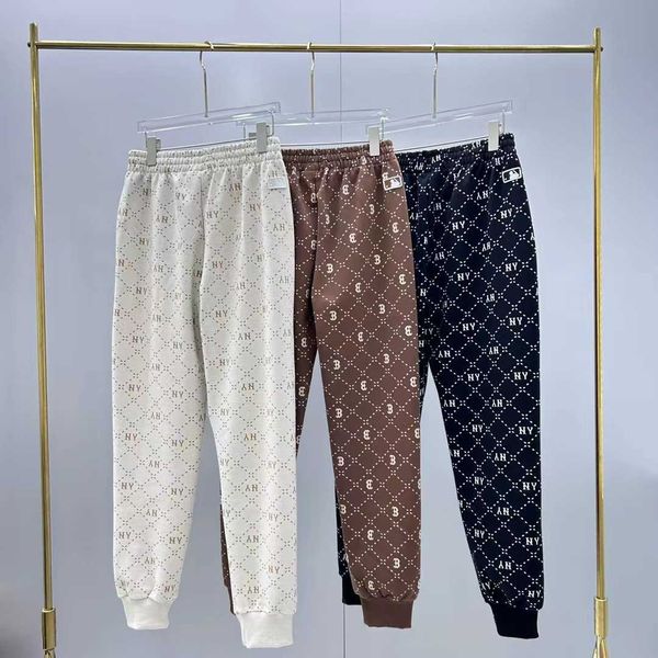 

2023 autumn ml new embroidery full print leisure pants lyy8261, Black