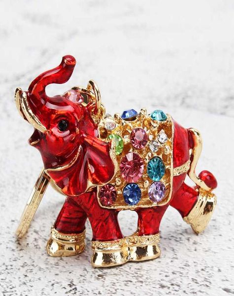 

selling colorful rhinestone elephant keychain car key holder drop women bag ornaments pendant small gift2319330, Silver