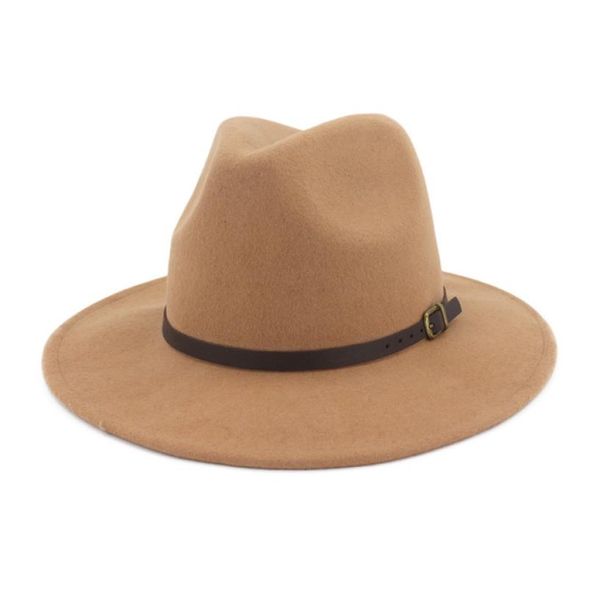 

100% wool felt fedora hat vintage wide brim jazz cap popular headwear trilby hats5249284, Blue;gray