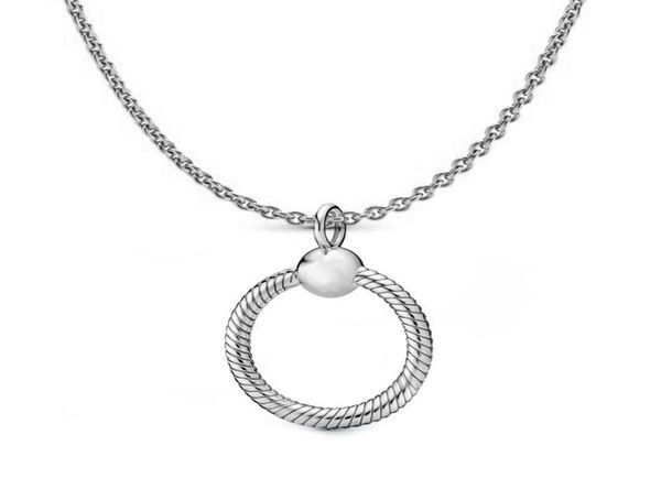 

alloy o heart pendant necklace 45cm+8cm moments beads charms fits diy jewelry european women girls christmas gifts n0133212634, Silver