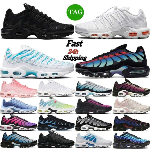 

plus mens tn trainers tns running shoes white black anthracite dusk baltic blue university women breathable sneakers sports tennis 36-46 big