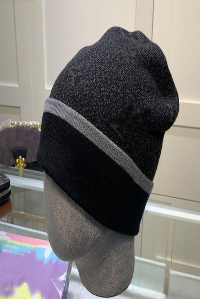 

fashion mens designer hats bonnet winter beanie knitted wool hat plus velvet cap skullies thicker mask fringe beanies hats9455720, Blue;gray