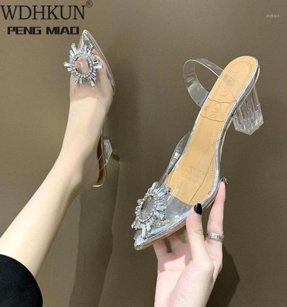 

sandals pvc women pointed clear crystal cup high heel stilettos pumps summer shoes peep toe size 4315298580, Black