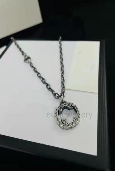 

2022 brand designer pendant silver neutral necklace fashion hip hop plated letter valentine039s day couple necklace jewelry wed7243310