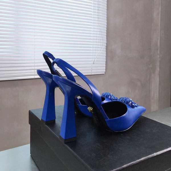

high heel sandal luxury slide designer woman summer sandals .5cm stiletto, Black