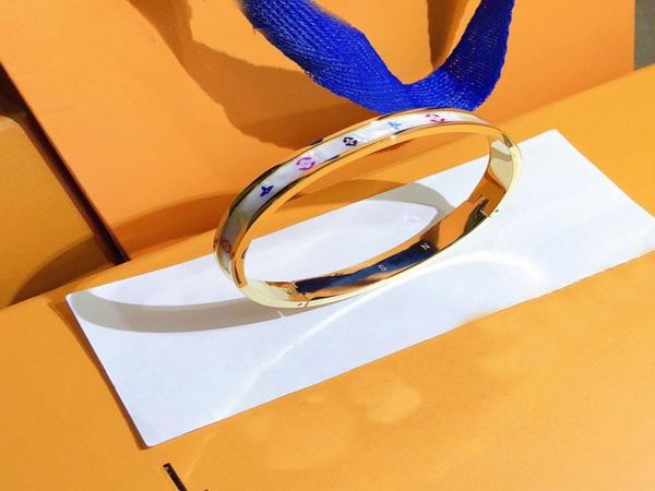 

new style bracelets women bangle luxury designer jewelry 18k gold plated stainless steel wedding lovers gift bangles accessories w2471283, Black