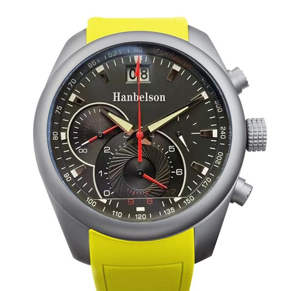 

classic style f1 watch men vk73 quartz 44mm black dial chronograph full function stainlesss band sport wristwatches300o, Slivery;brown