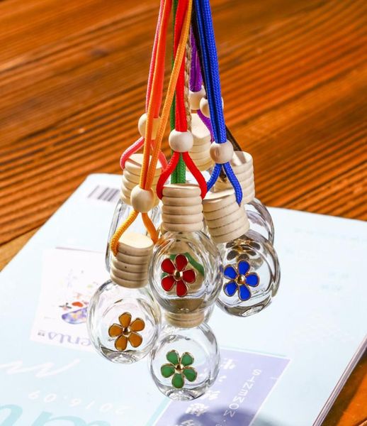 

810ml hanging car perfume flower bottle fragrance diffuser bottle air freshner glass essential oil bottle car decorations ljja3233681948, Silver
