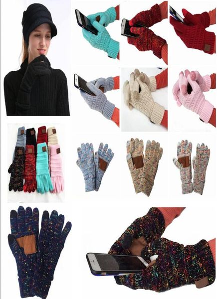 

touch screen glove knitting capacitive gloves women winter warm wool gloves antiskid knitted telefingers glove christmas gifts aaa3307762, Blue;gray
