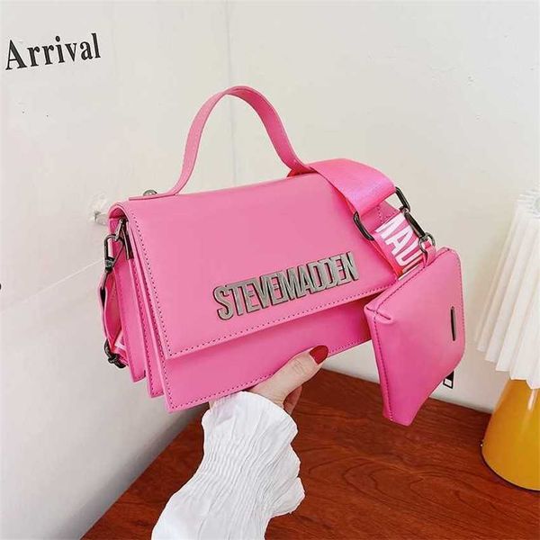

new women's bag popular fashion letter shaped small square handbag one shoulder crossbody