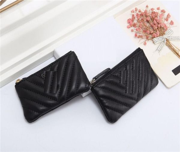 

keys pouch coin purses mini wallet lipstick bag with key circle drawstring coins purse designer wallets card holder lambskin with 6008132, Red;black