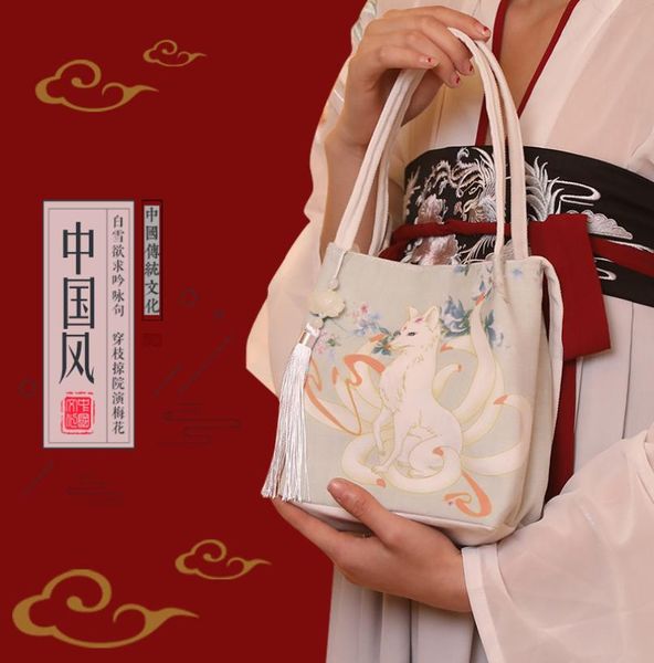 

bagsancient style literature and art luxurys hanfu chinese one shoulder printing cross carrying fairy small fresh cloth3826722
