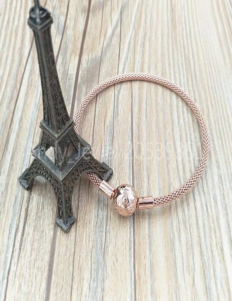 

bangle rose mesh bracelet link authentic 925 sterling silver pandona fits european pandona style jewelry charms beads andy jewel 54850947, Black