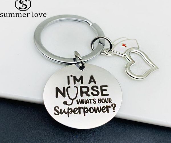 

fashioun doctor medical tools stethoscope key ring stainless steel heart charm pendant nurses keychain nurse students gifts jewelr8032442, Slivery;golden