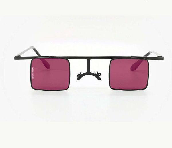 

twooo 190909 original dign tiny small square sun glass novelty unique flip up sunglass6852447, White;black