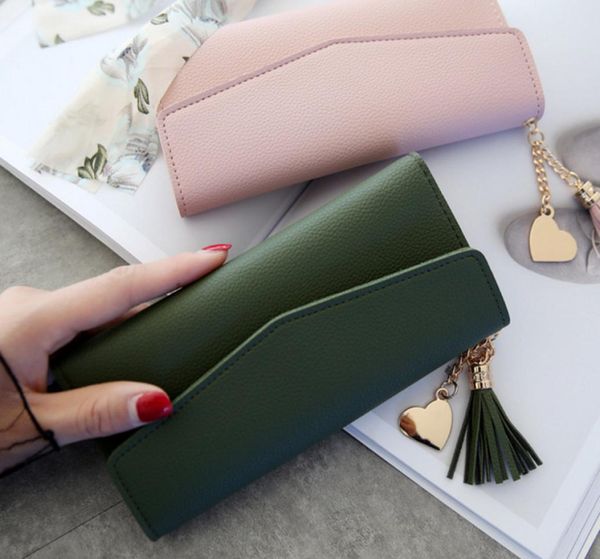 

women wallets phone clutch bag purses long wallets for girl ladies money coin pocket card holder tassel wallets 2020 new5901231, Red;black