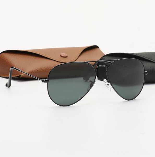 

sunglasses luxury designer aviation pilot sun glasses for men and women glass lens alloy frame vintage fashion uv400 s4340784, White;black