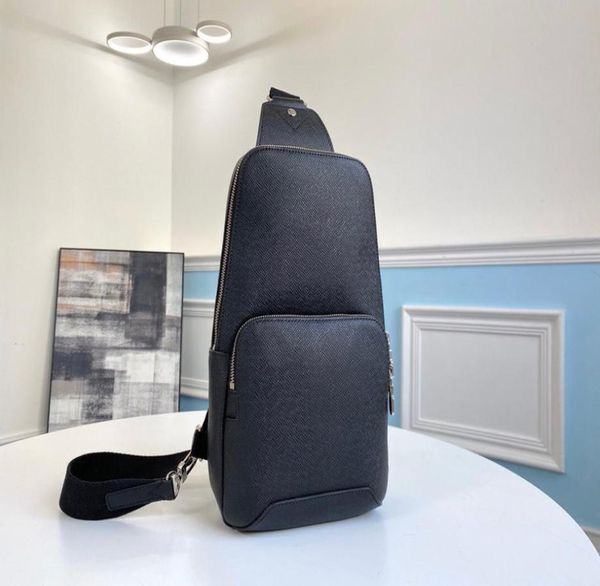 

fashion black grid canvas leather waist with box women belt s bags men chest crossbody bag 1339050413